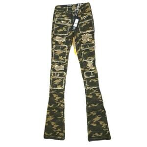 Doctrine Savant Super Stacked Jean Camo Size 32